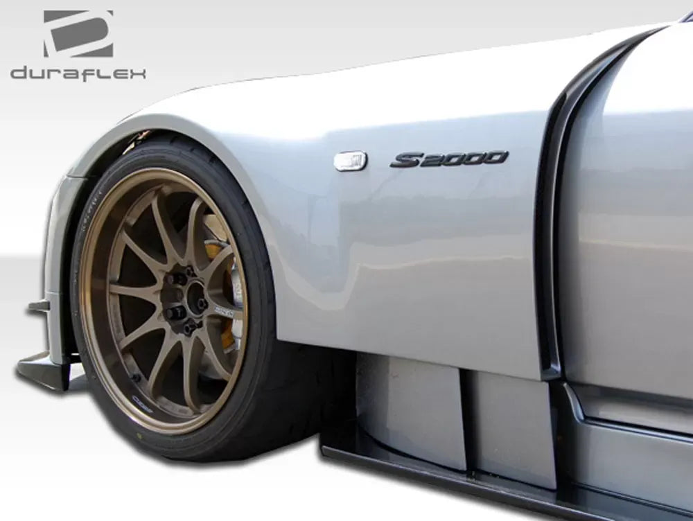 Duraflex AM-S Wide Body Front Fenders Compatible With 2000-2009 Honda S2000 - 2 Piece