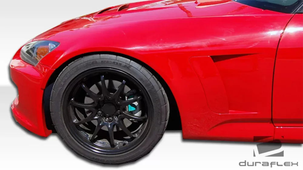 Duraflex A-Sport Front Fenders Compatible With 2000-2009 Honda S2000 - 6 Piece