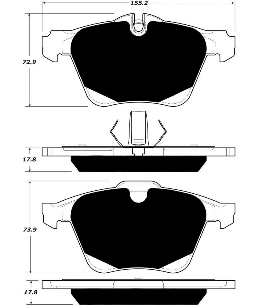 Porterfield Brake Pads for 2019 JAGUAR F-TYPE