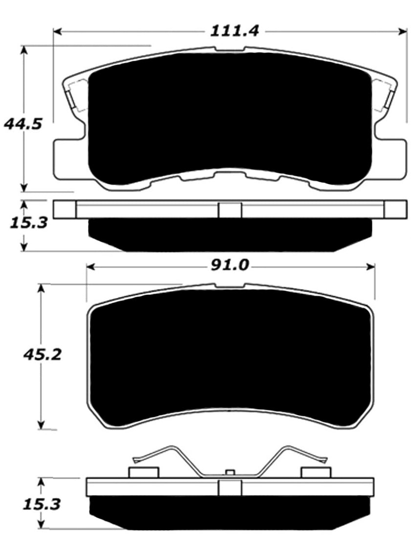 Porterfield Brake Pads for 2012 MITSUBISHI Lancer Ralliart 2.0L Turbo