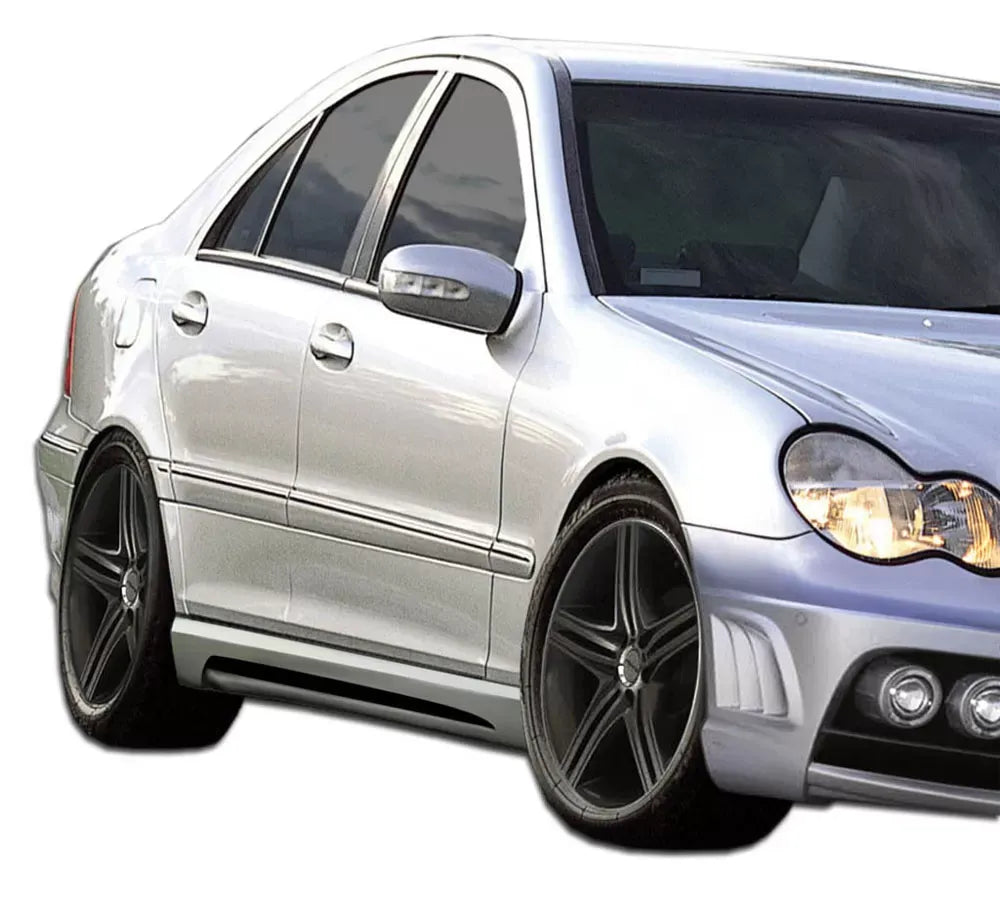 Duraflex W-1 Side Skirts Compatible With 2001-2007 Mercedes C Class - 2 Piece