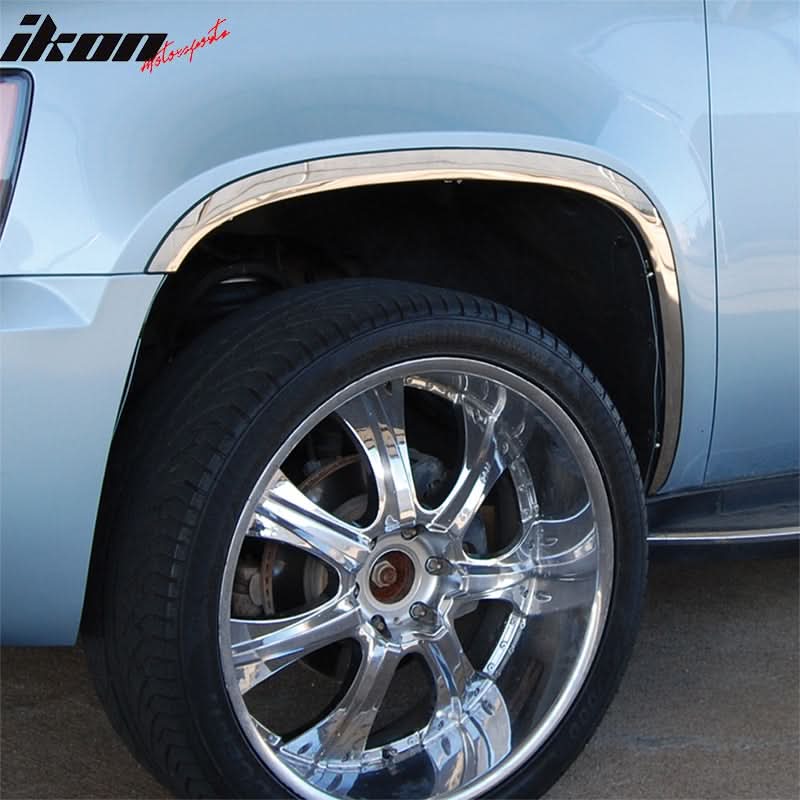 2007-2014 Chevrolet Tahoe/Yukon Polished Fender Flares Stainless Steel