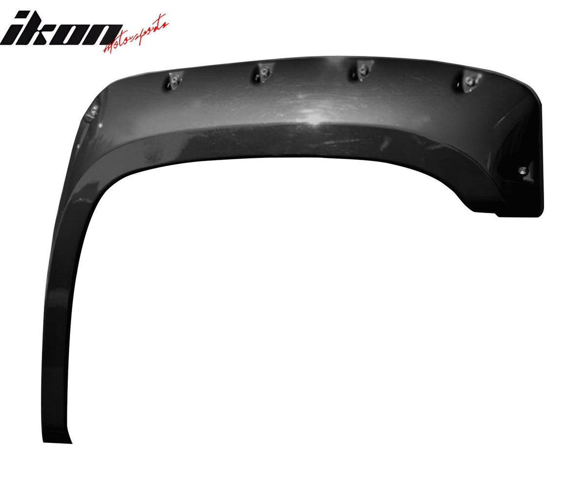 2007-2013 Chevy Silverado Bolt Style Fender Flares Black ABS 4PCS