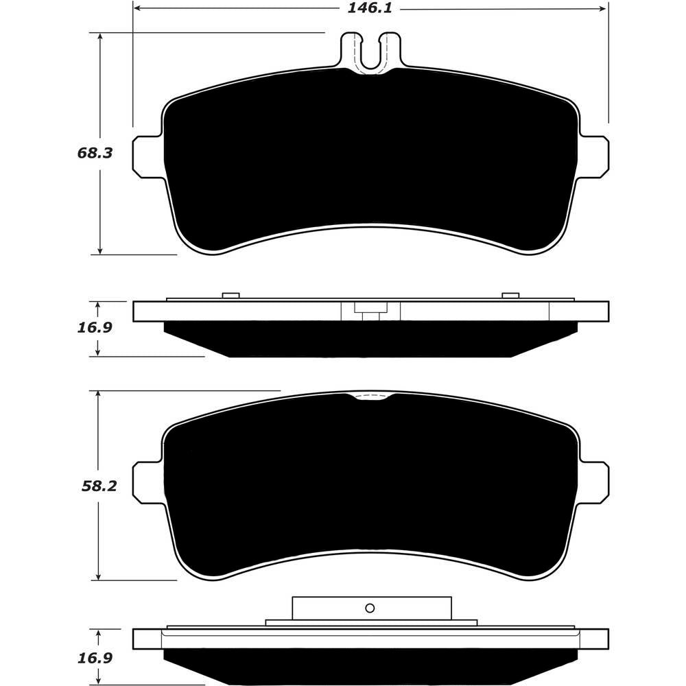 Porterfield Brake Pads for 2016 MERCEDES-BENZ SL65 AMG - w/Iron Discs