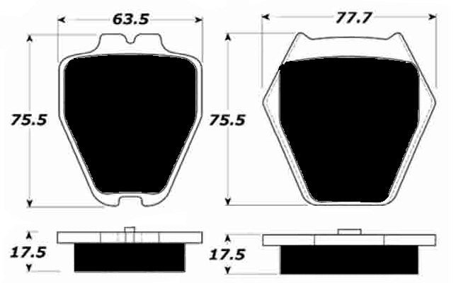 Porterfield Brake Pads for 2002 AUDI A6 Quattro - 2.7L Turbo 4 Pad Front Caliper