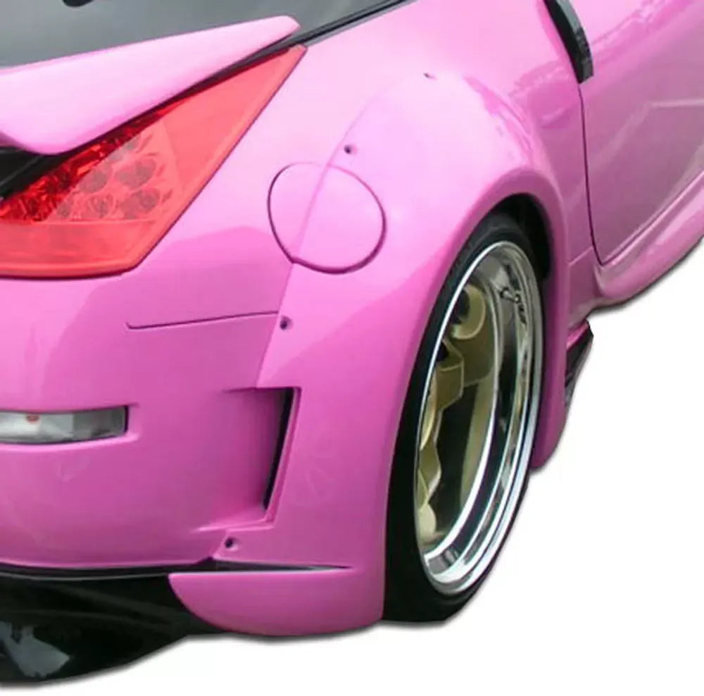 Duraflex Vader 3 Wide Body Rear Fender Flares Compatible With 2003-2008 Nissan 350Z - 2 Piece
