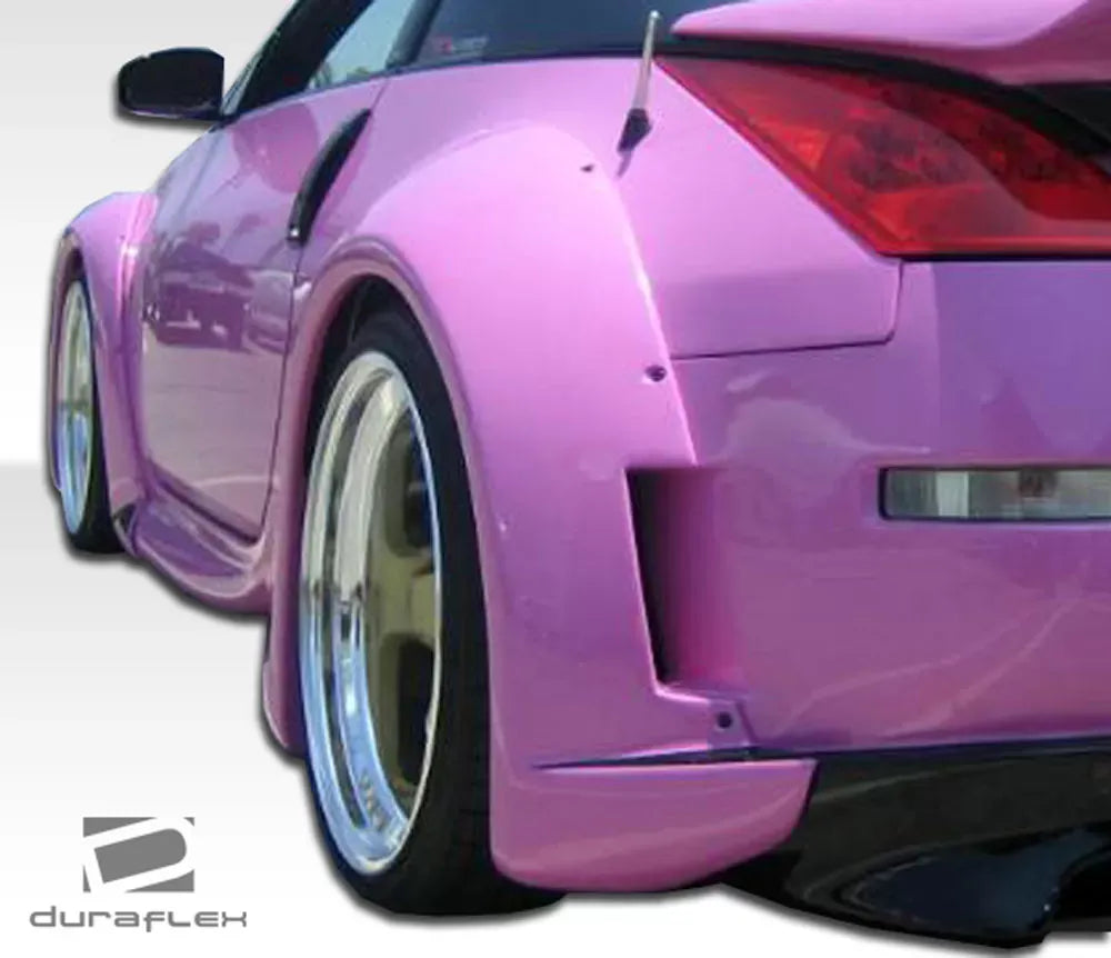 Duraflex Vader 3 Wide Body Rear Fender Flares Compatible With 2003-2008 Nissan 350Z - 2 Piece