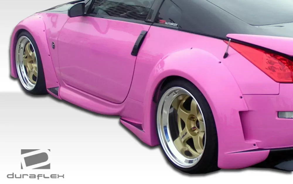 Duraflex Vader 3 Wide Body Rear Fender Flares Compatible With 2003-2008 Nissan 350Z - 2 Piece