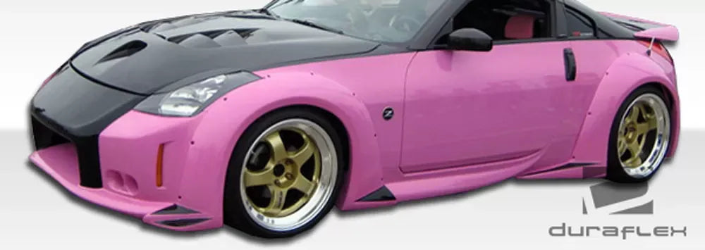 Duraflex Vader 3 Wide Body Side Skirts Compatible With 2003-2008 Nissan 350Z - 2 Piece