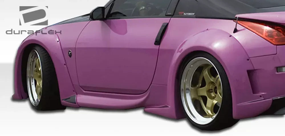 Duraflex Vader 3 Wide Body Side Skirts Compatible With 2003-2008 Nissan 350Z - 2 Piece