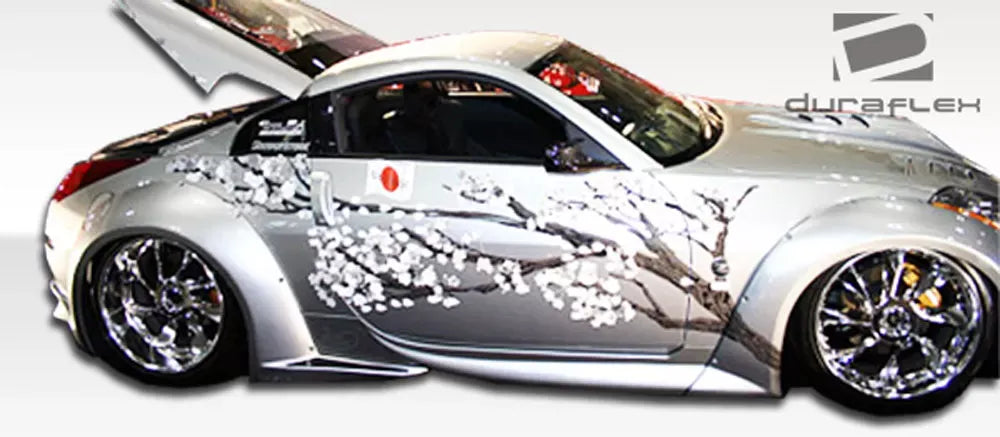 Duraflex Vader 3 Wide Body Side Skirts Compatible With 2003-2008 Nissan 350Z - 2 Piece