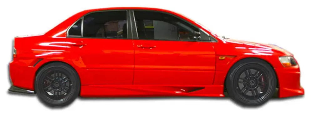 Duraflex VT-X Wide Body Side Skirts Compatible With 2003-2006 Mitsubishi Evolution - 2 Piece