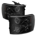 Spyder Chevy Silverado 1500/2500 07-13 Projector Headlights LED Halo LED Blk Smke PRO-YD-CS07-HL-BSM 5078322