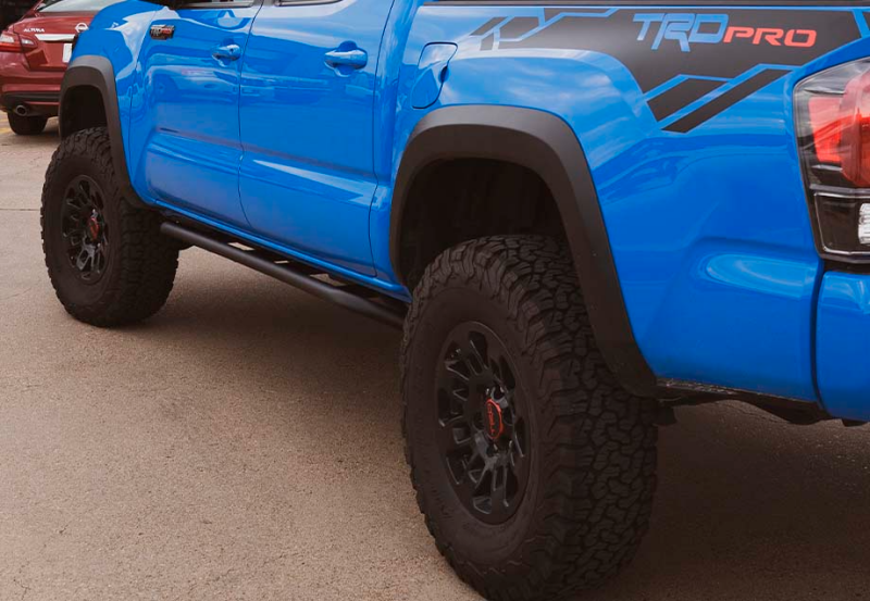 Cali Raised LED Cali Raised 05-23 Toyota Tacoma Trail Edition Rock Sliders - Double Cab Long Bed / Kick Out / Raw CR2577