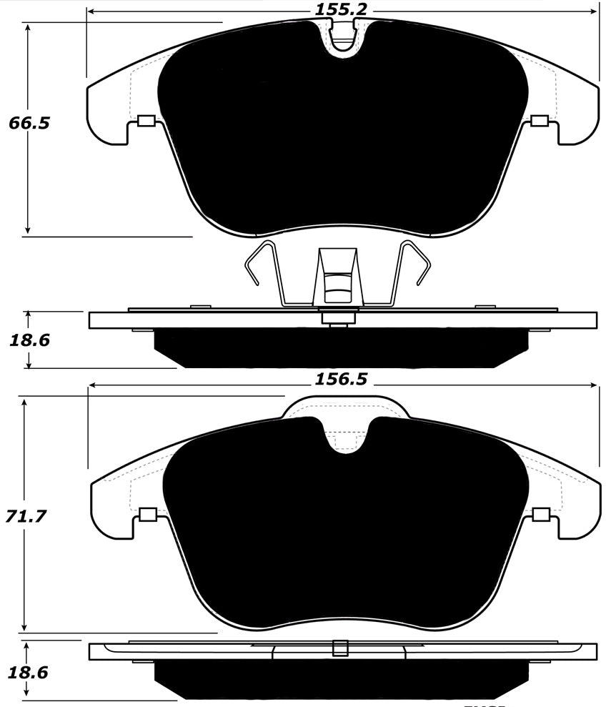 Porterfield Brake Pads for 2012 VOLVO XC70 AWD 3.2L