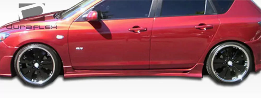 Duraflex K-1 Side Skirts Compatible With 2004-2009 Mazda 3 - 2 Piece