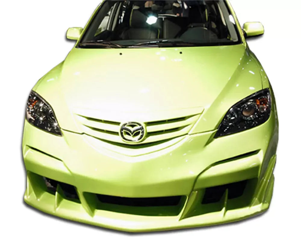Duraflex Raven Front Bumper Cover Compatible With 2004-2009 Mazda 3 - 1 Piece