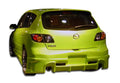 Duraflex Raven Rear Bumper Cover Compatible With 2004-2009 Mazda 3 - 1 Piece