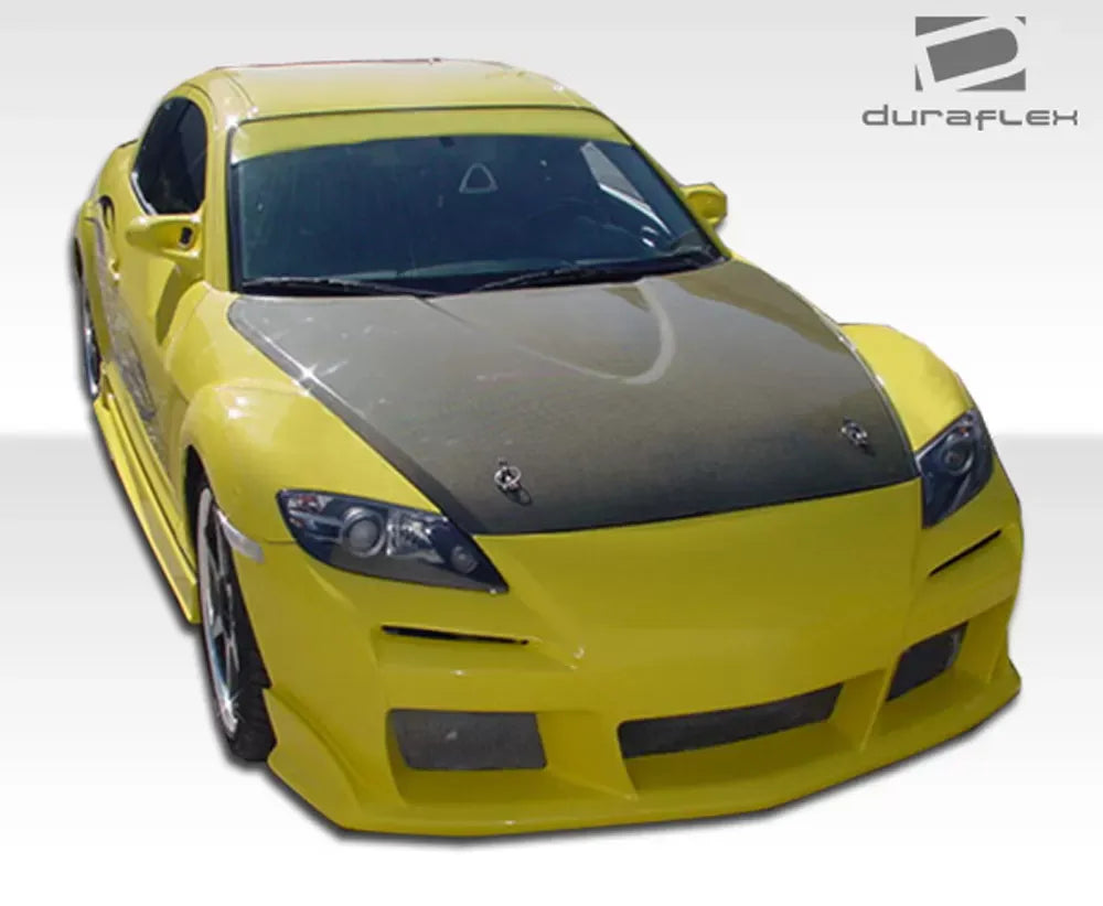 Duraflex Raven Front Bumper Cover Compatible With 2004-2008 Mazda RX8 - 1 Piece