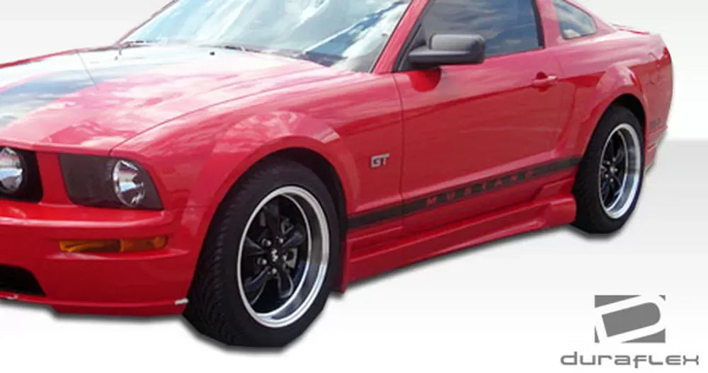 Duraflex Racer Side Skirts Compatible With 2005-2009 Ford Mustang - 2 Piece