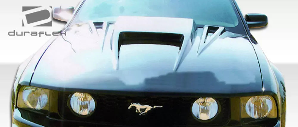 Duraflex Spyder 3 Hood Compatible With 2005-2009 Ford Mustang - 1 Piece