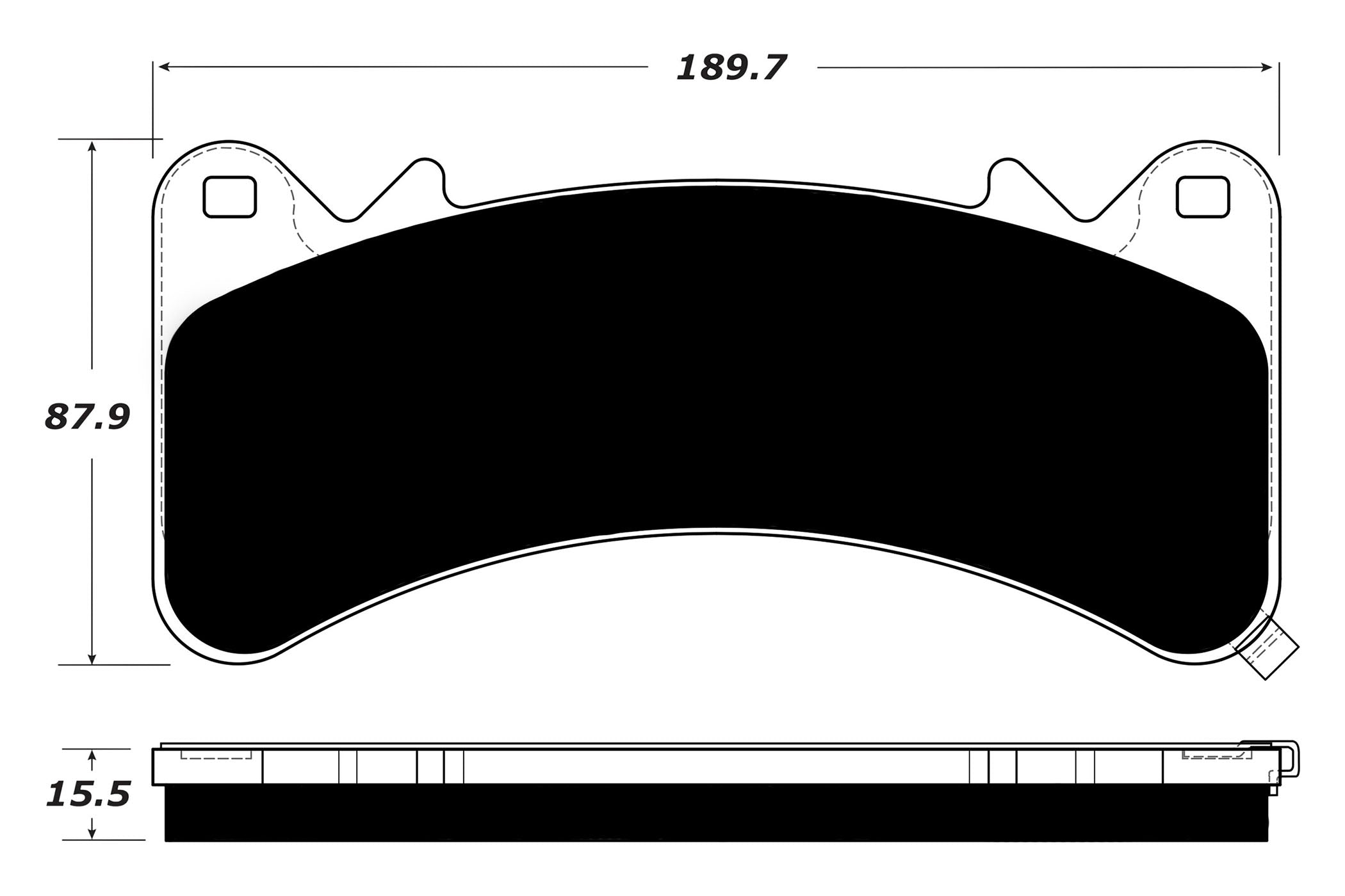 Porterfield Brake Pads for 2017 GMC Yukon Denali 4WD w/6 Piston BBK