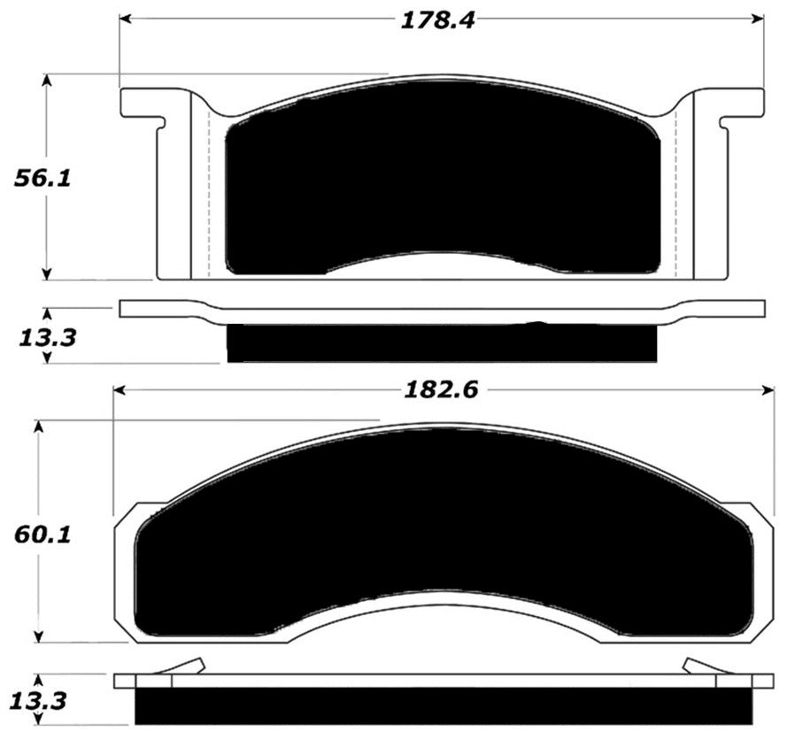 Porterfield Brake Pads for 1969 FORD MUSTANG 428 V8 w/Front Discs