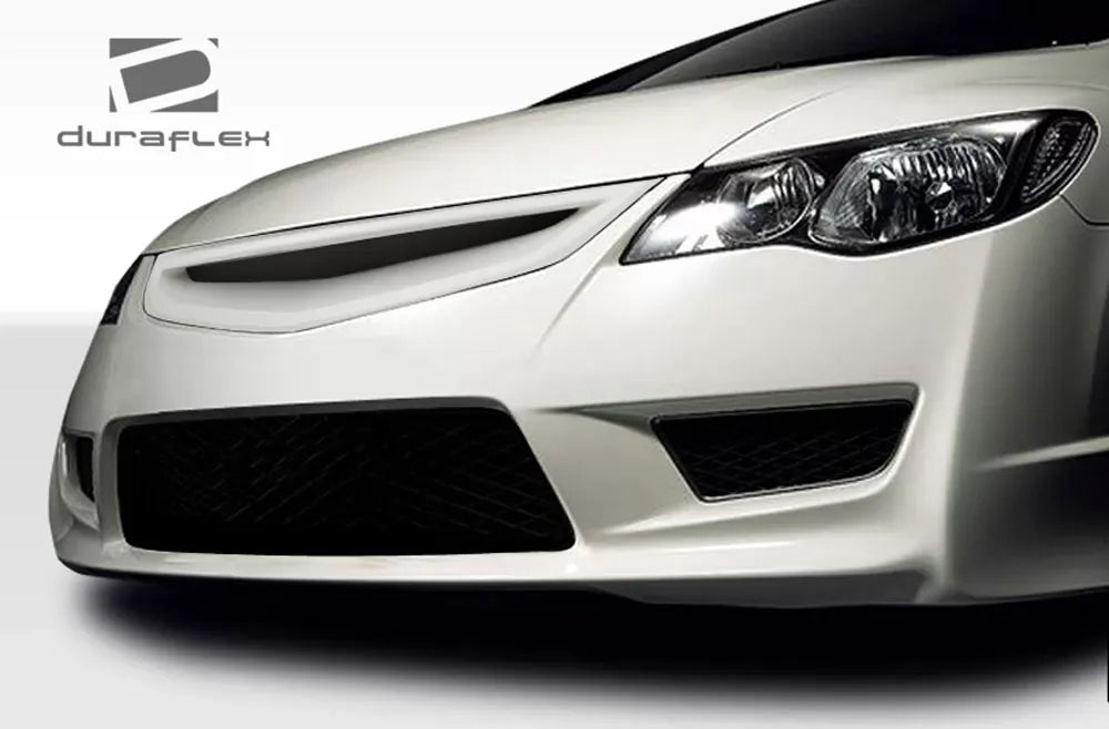 Duraflex Type R Front Bumper Cover Compatible With 2006-2011 Honda Civic - 1 Piece