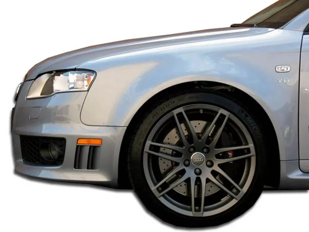 Duraflex RS4 Wide Body Front Fenders Compatible With 2006-2008 Audi A4 - 2 Piece