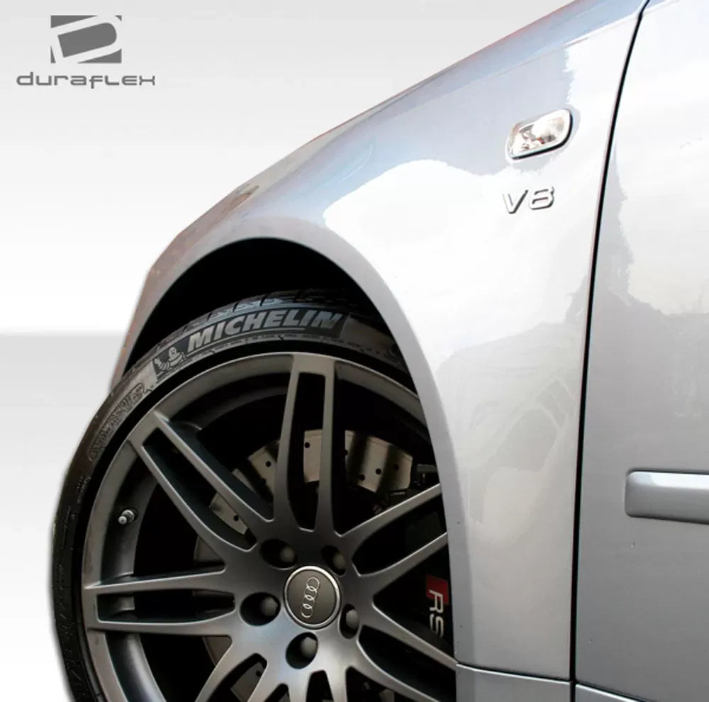 Duraflex RS4 Wide Body Front Fenders Compatible With 2006-2008 Audi A4 - 2 Piece