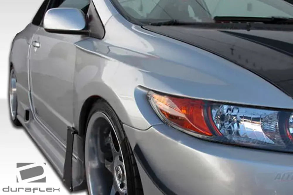 Duraflex GT500 Wide Body Front Fenders Compatible With 2006-2011 Honda Civic - 2 Piece