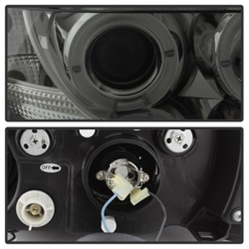 Spyder BMW Z3 96-02 Projector Headlights LED Halo Smoke High H1 Low H1 PRO-YD-BMWZ396-HL-SM 5009104