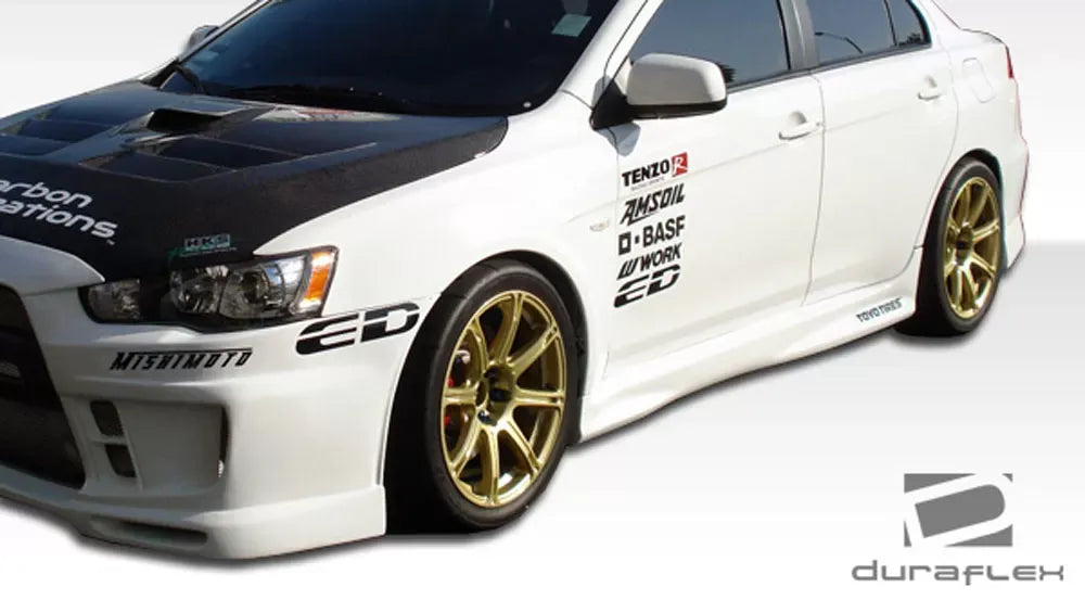 Duraflex GT Concept Side Skirts Compatible With 2008-2015 Mitsubishi Evolution - 2 Piece
