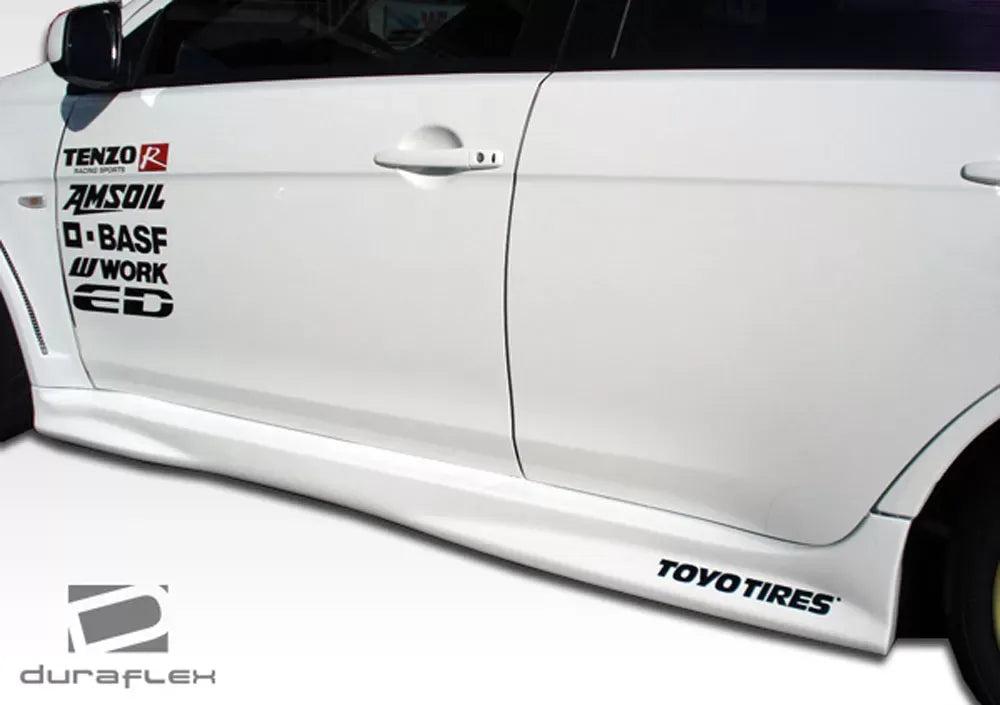 Duraflex GT Concept Side Skirts Compatible With 2008-2015 Mitsubishi Evolution - 2 Piece