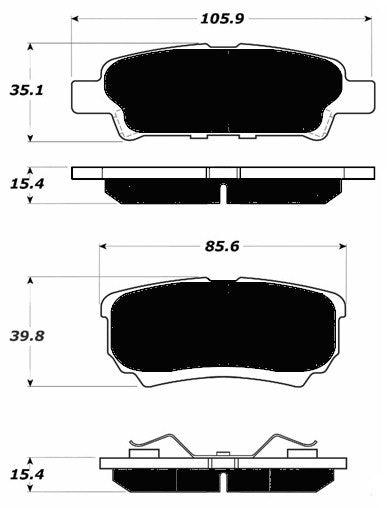 Porterfield Brake Pads for 2011 DODGE AVENGER SE or SXT - 2.4L
