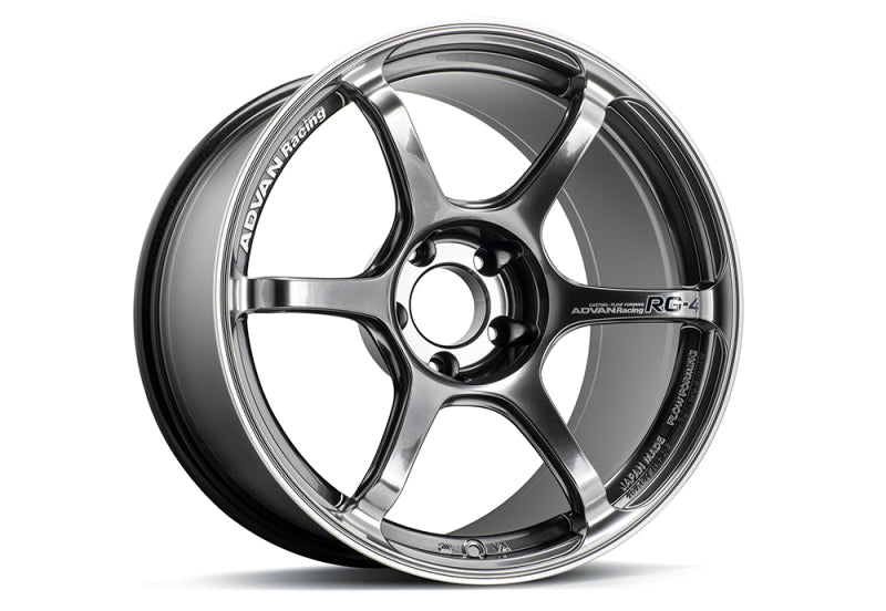 Advan RG-4 18x8.5 +37 5-114.3 Racing Hyper Black & Ring Wheel YA48H37EHBR