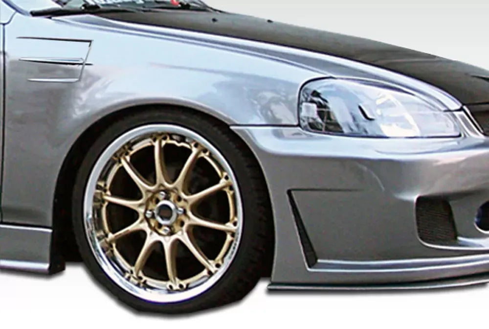 Duraflex X-2 Fender Compatible With 1996-1998 Honda Civic - 2 Piece