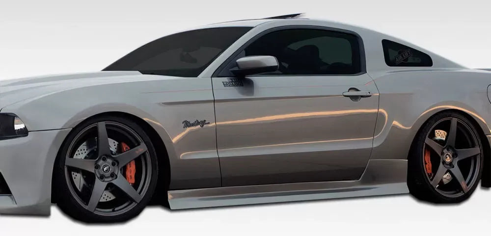 Duraflex Tjin Side Skirts Compatible With 2005-2014 Ford Mustang - 2 Piece