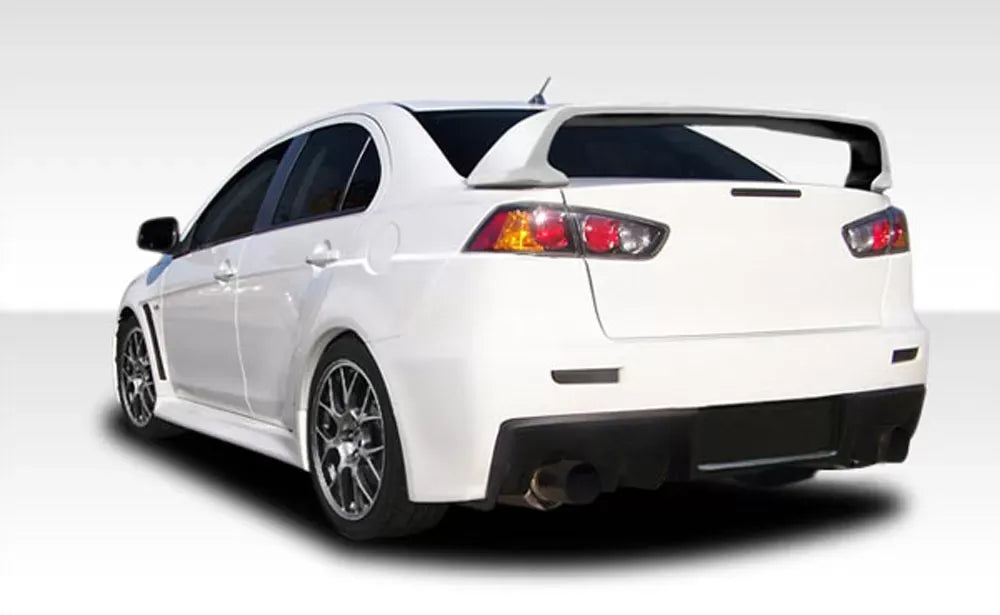 Duraflex Evo X Look Rear Bumper Cover Compatible With 2008-2017 Mitsubishi Lancer - 1 Piece