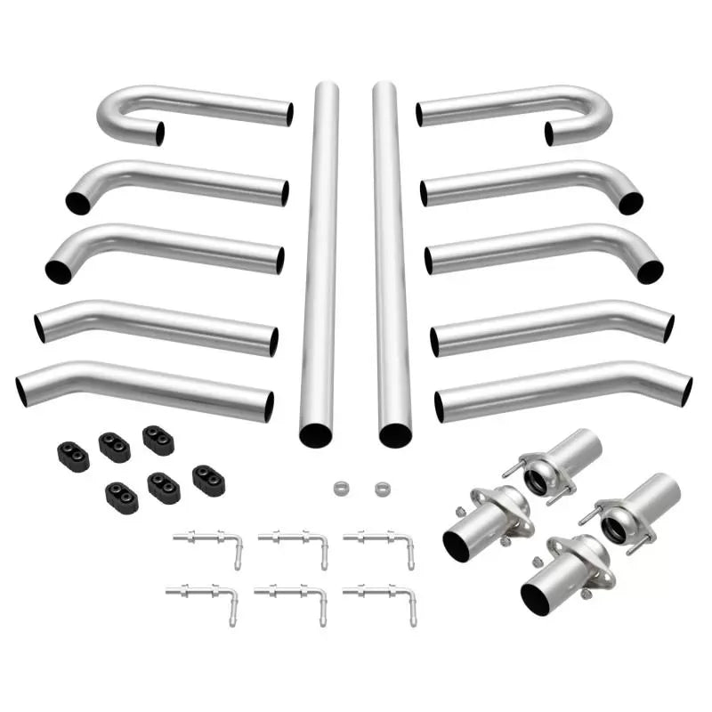 MagnaFlow 3in. Custom Builder Kit Dual Exhaust System - Stainless Steel, Universal Fit