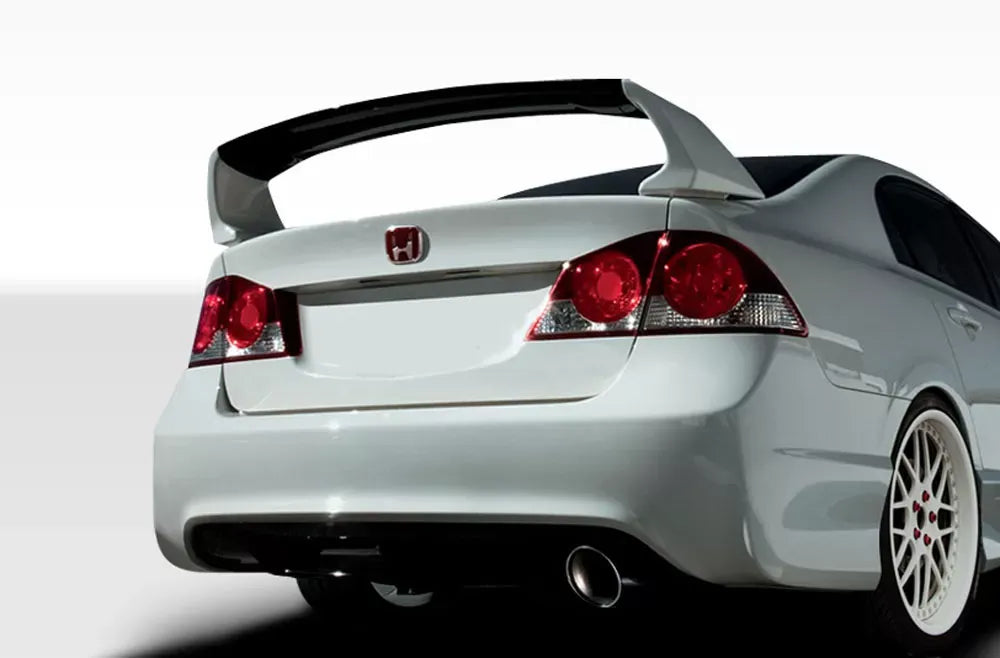 Duraflex Type R Rear Bumper Cover Compatible With 2006-2011 Honda Civic - 2 Piece