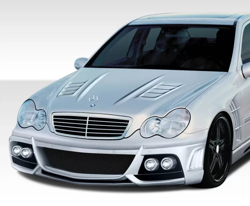 Duraflex W-1 Hood Compatible With 2001-2007 Mercedes C Class - 1 Piece