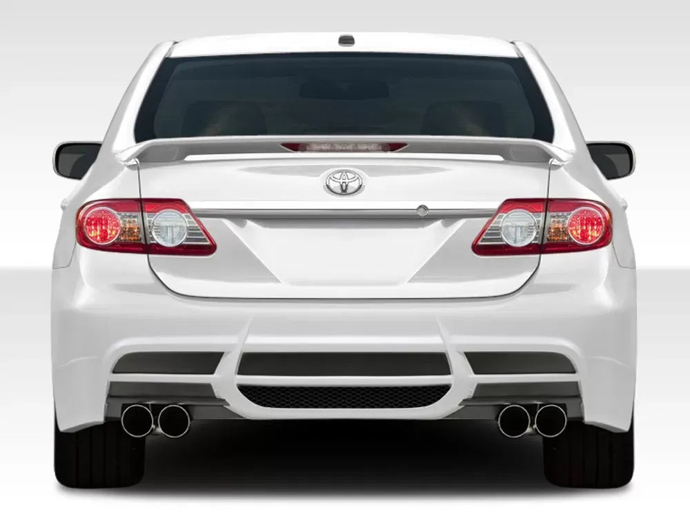 Duraflex W-1 Rear Bumper Cover Compatible With 2011-2013 Toyota Corolla - 1 Piece