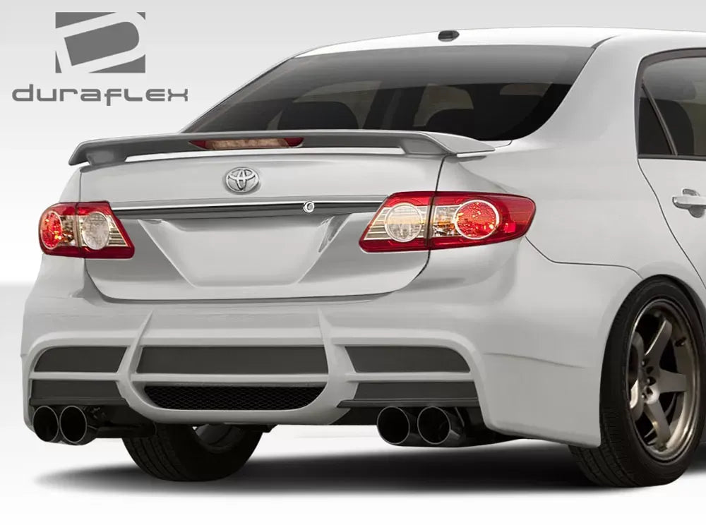 Duraflex W-1 Rear Bumper Cover Compatible With 2011-2013 Toyota Corolla - 1 Piece