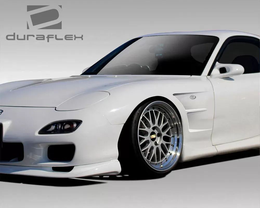 Duraflex B-Sport Front Fenders Compatible With 1993-1997 Mazda RX7 - 2 Piece