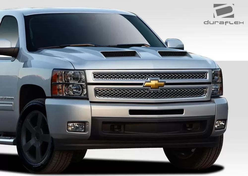 Duraflex CVX Hood Compatible With 2007-2013 Chevrolet Silverado - 1 Piece