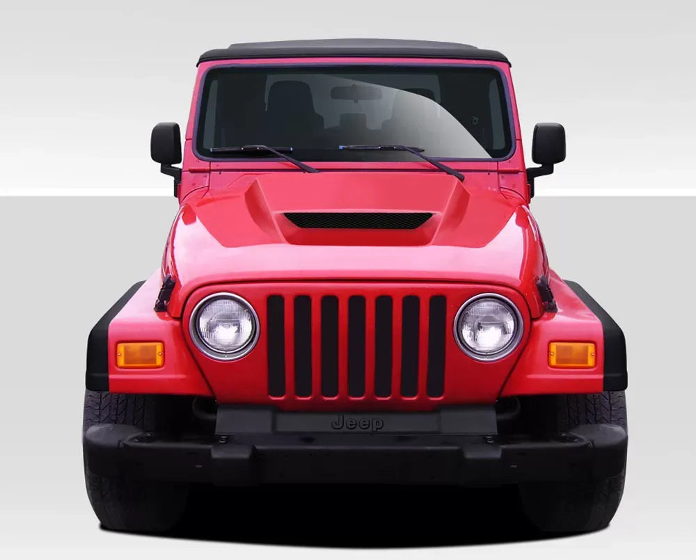 Duraflex CVX Hood Compatible With 1997-2006 Jeep Wrangler - 1 Piece