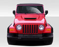 Duraflex CVX Hood Compatible With 1997-2006 Jeep Wrangler - 1 Piece