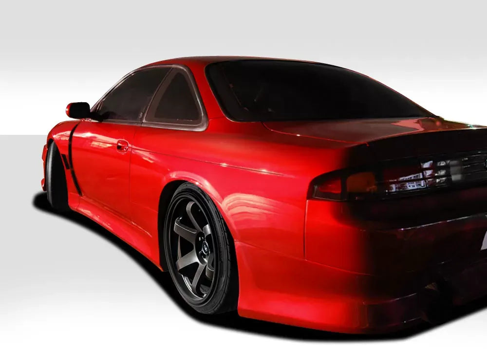 Duraflex V-Speed Wide Body Rear Fenders Compatible With 1995-1998 Nissan 240SX - 2 Piece