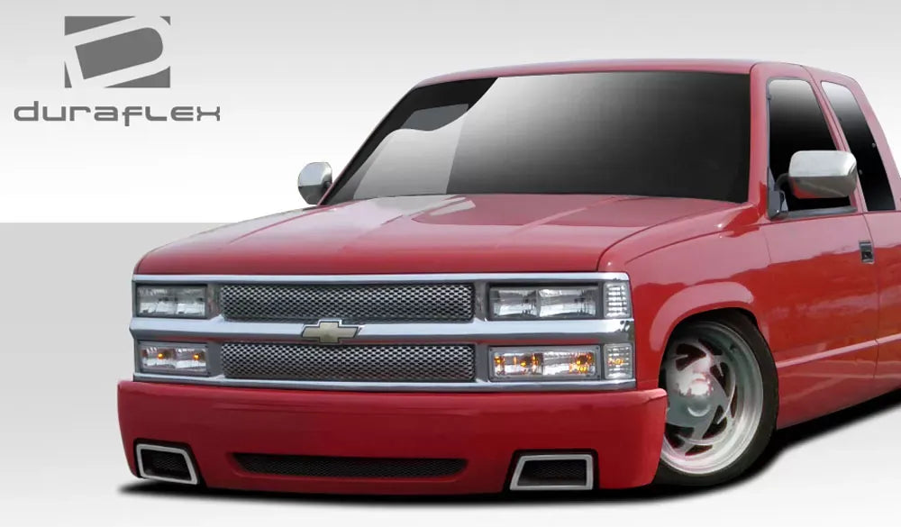 Duraflex SS Look Front Bumper Cover Compatible With 1988-1999 Chevrolet C/K Series Pickup - 1 Piece